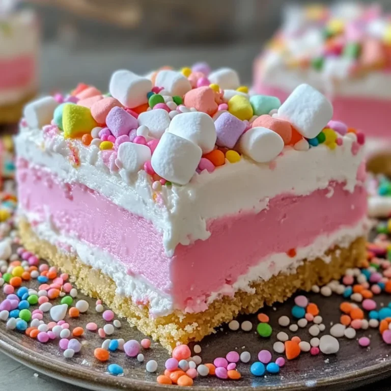 Bubblegum Cloud Slice Dessert: A Sweet Indulgence