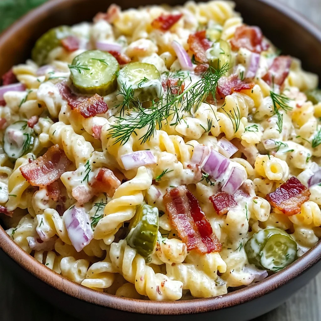 Dill Pickle Bacon Pasta Salad That Will Wow Your Taste Buds