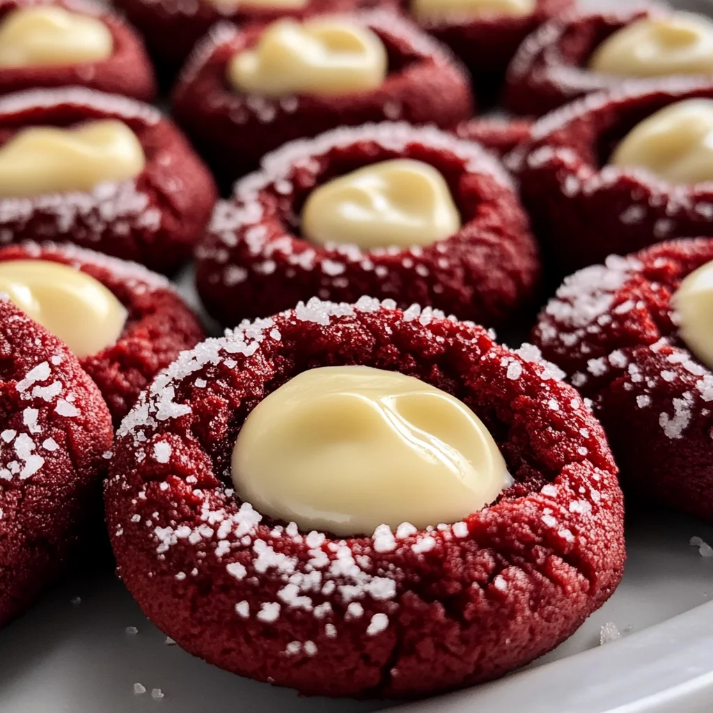 Red Velvet Cream Cheese Thumbprint Cookies A Festive Twist On A Classic