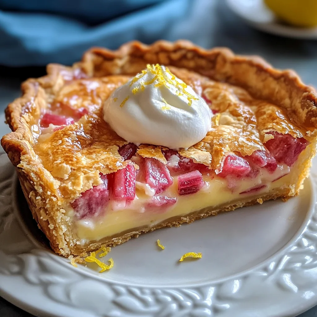 Best Rhubarb Lemon Pie
