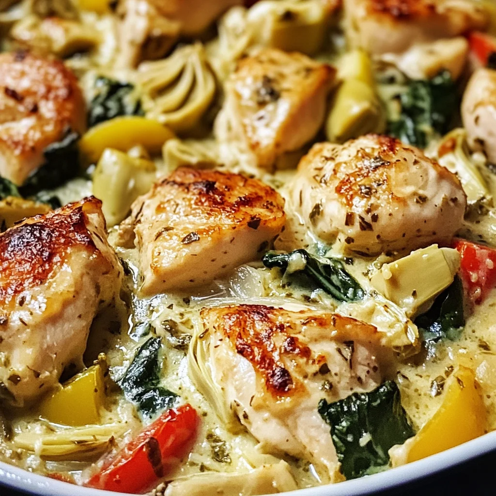 Creamy Lemon Spinach Artichoke Chicken Bake You’ll Love