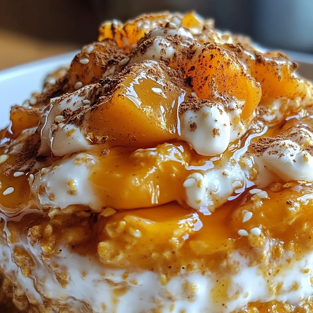 Creamy Pumpkin Overnight Oats with Greek Yogurt