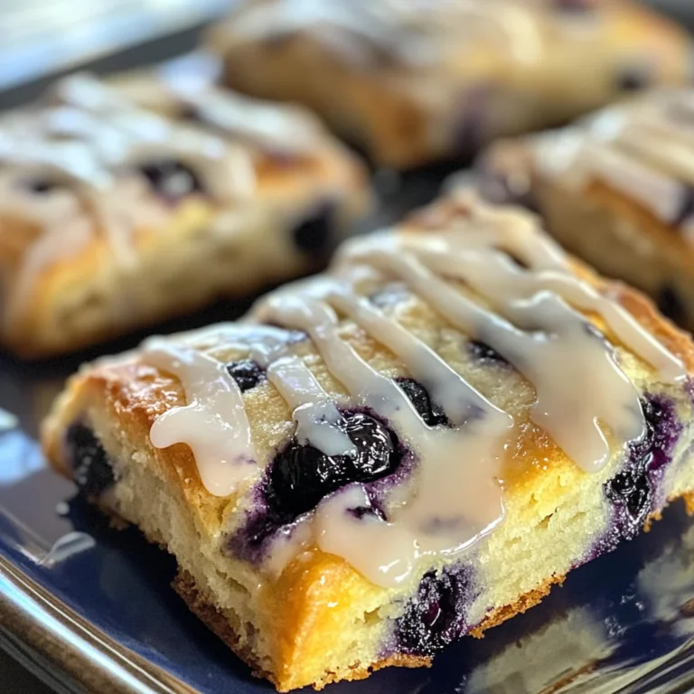 Delicious Blueberry Biscuits with Zesty Lemon Glaze