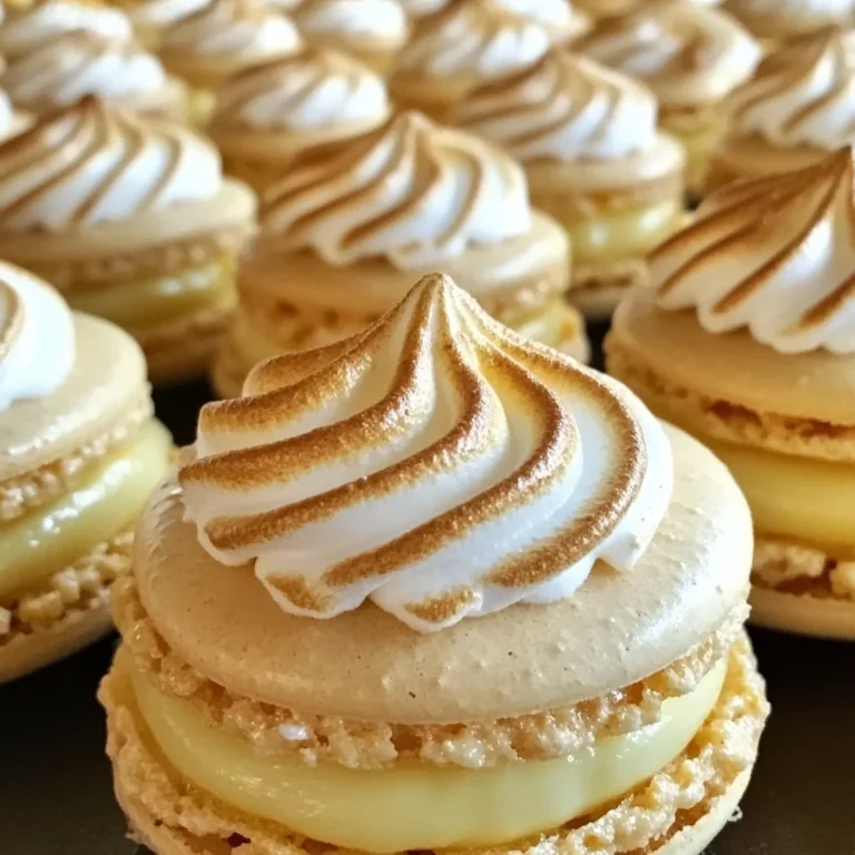 Easy Lemon Meringue Pie Macarons - theamazingfood