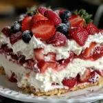 Easy No-Bake Patriotic Strawberry Icebox Cake