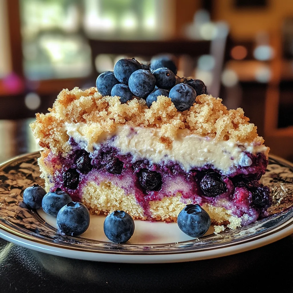 Heavenly Blueberry Cream Cheese Crumb Cake