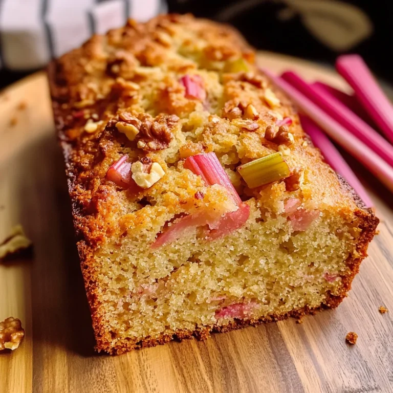 Simple Rhubarb Quick Bread - theamazingfood