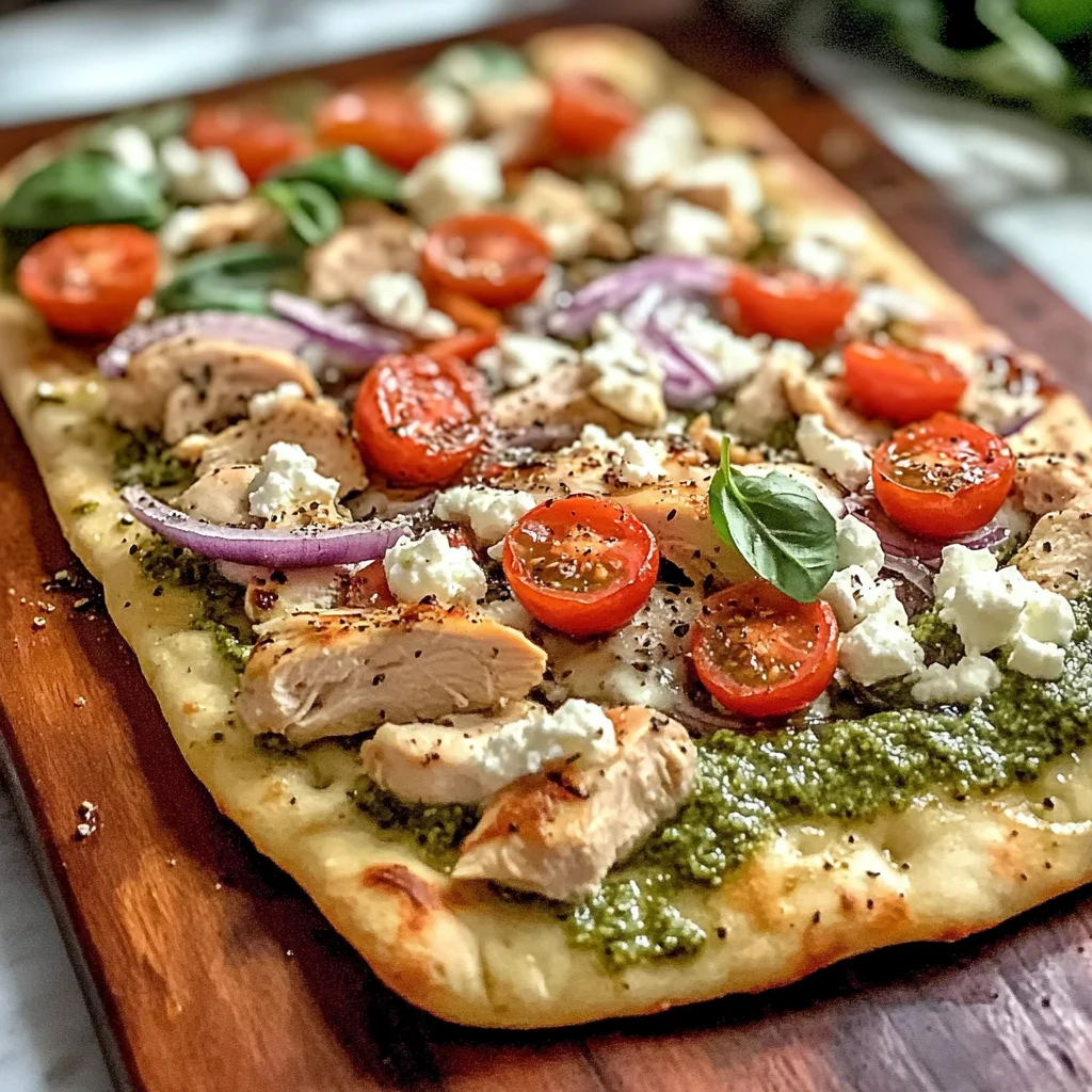Tasty Mediterranean Chicken Flatbread
