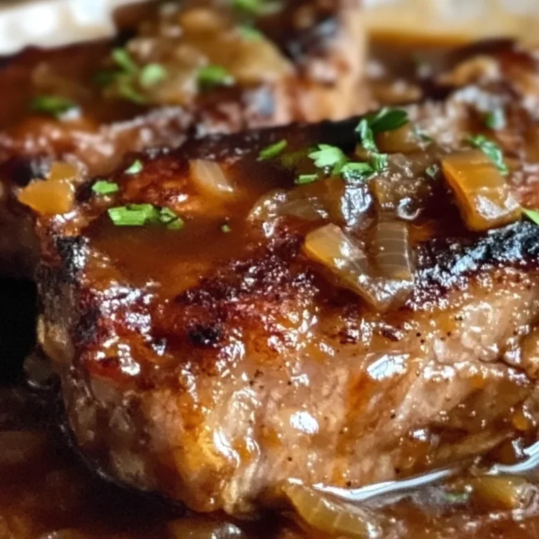 Tender Crockpot Pork Chops Recipe Easy Homemade Caramelized Onion Gravy